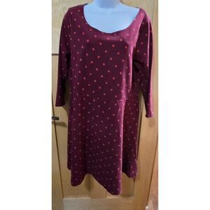 Old Navy Polka Dot Burgundy Dress XL